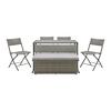 Loungeset Mario Graubraun Metall/Kunststoff Modular - Graubraun, MODERN, Kunststoff/Textil (120/75/105cm) - Bessagi Garden