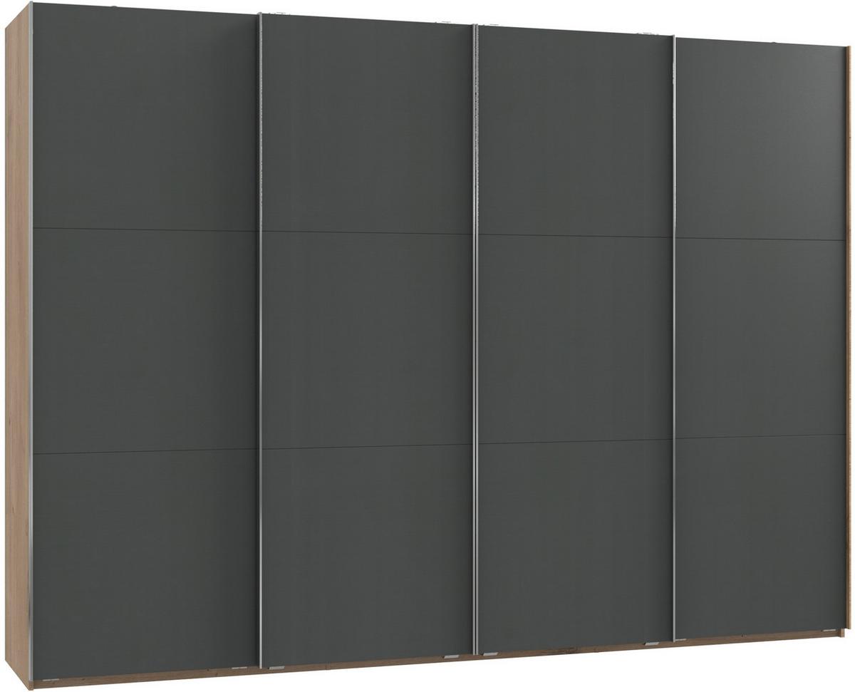 Ormar S Kliznim Vratima Level 36a - boje grafita/boje hrasta, Moderno, drvni materijal (300/216,5/65cm) - Modern Living