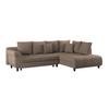 Kutna Garnitura Mendoza - siva/smeđa, Design, tekstil/drvo (309/197cm) - Modern Living