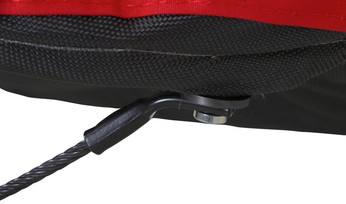 Hängematte Bahia ca. 105x305 cm Grau/Rot - Dunkelgrau/Rot, KONVENTIONELL, Textil/Metall (105/104/305cm) - Siena Garden