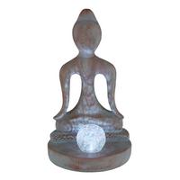 Solarna Svetilka Buddha, S Sijalko - siva/barve brona, Konvencionalno, umetna masa/steklo (17,5/15/30cm) - Globo