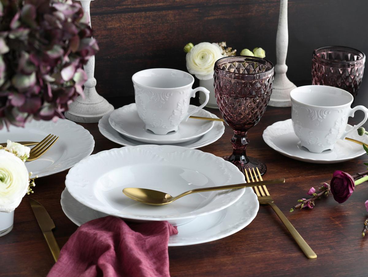 Kombinirani Servis Rokoko, 30-Delni - bela, Basics, keramika - Creatable