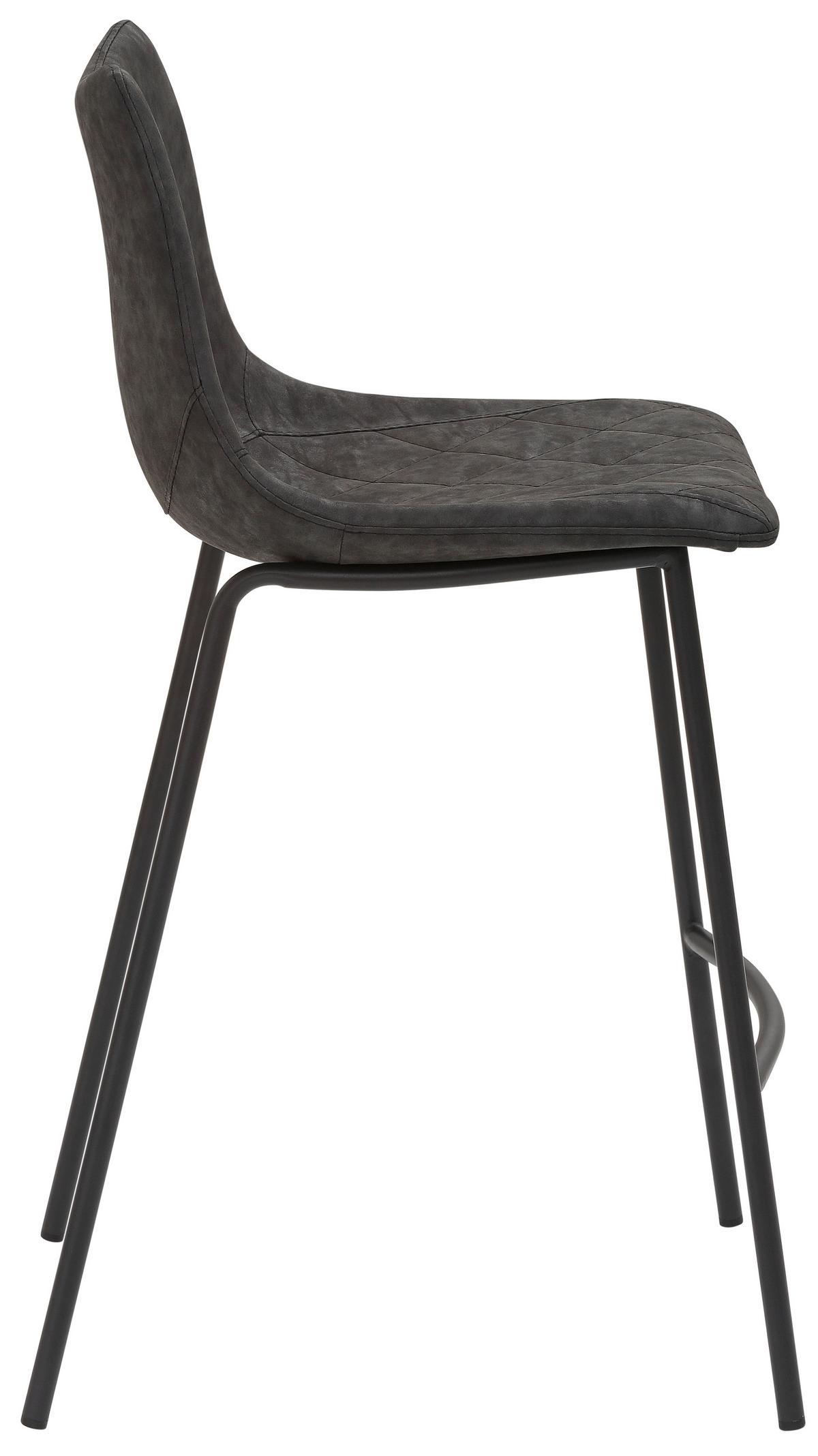 Barhocker My Solo ca. 49x100 cm Schwarz - Schwarz, KONVENTIONELL, Textil/Metall (49/99,5/55cm) - Livetastic