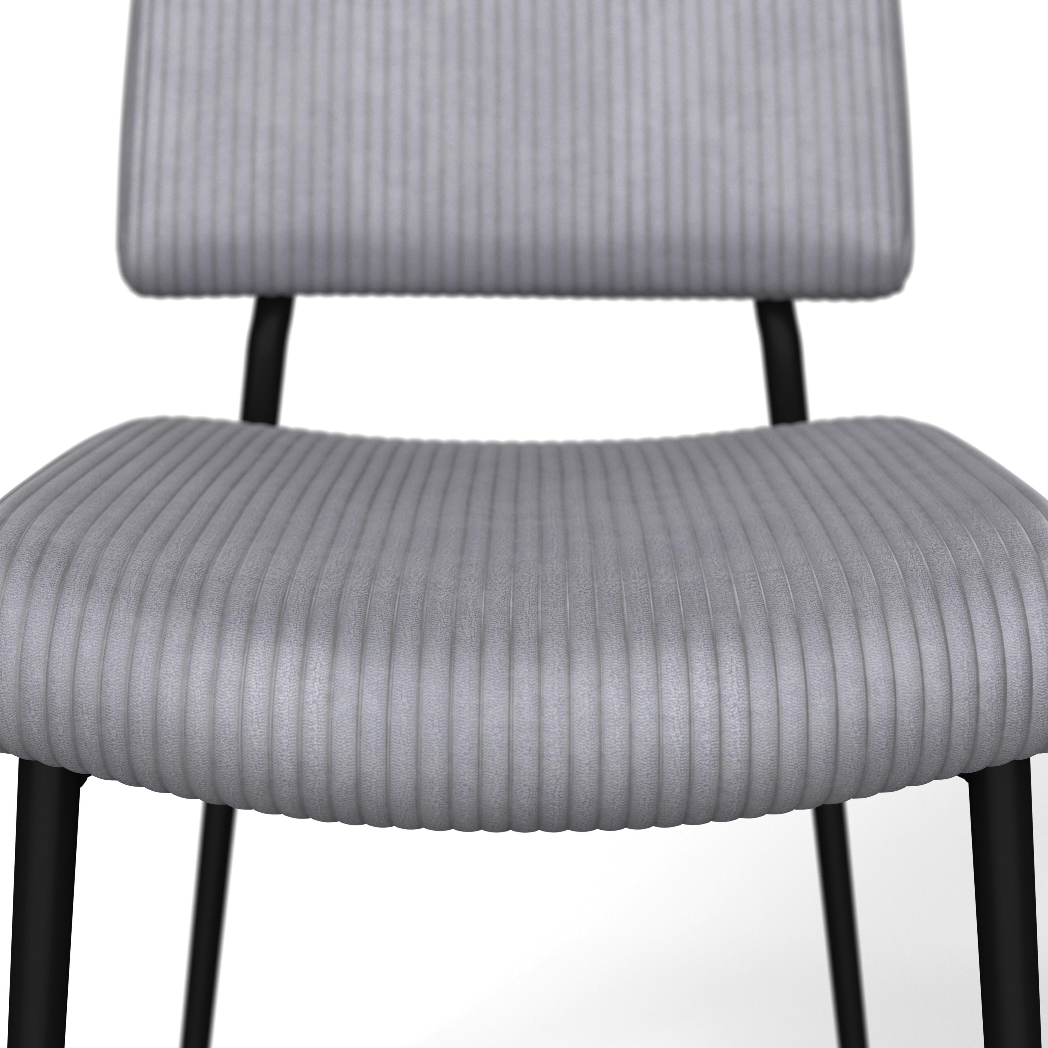 STOL ELIA - grå/svart, Modern, metall/trä (56/85/47cm) - Bessagi Home
