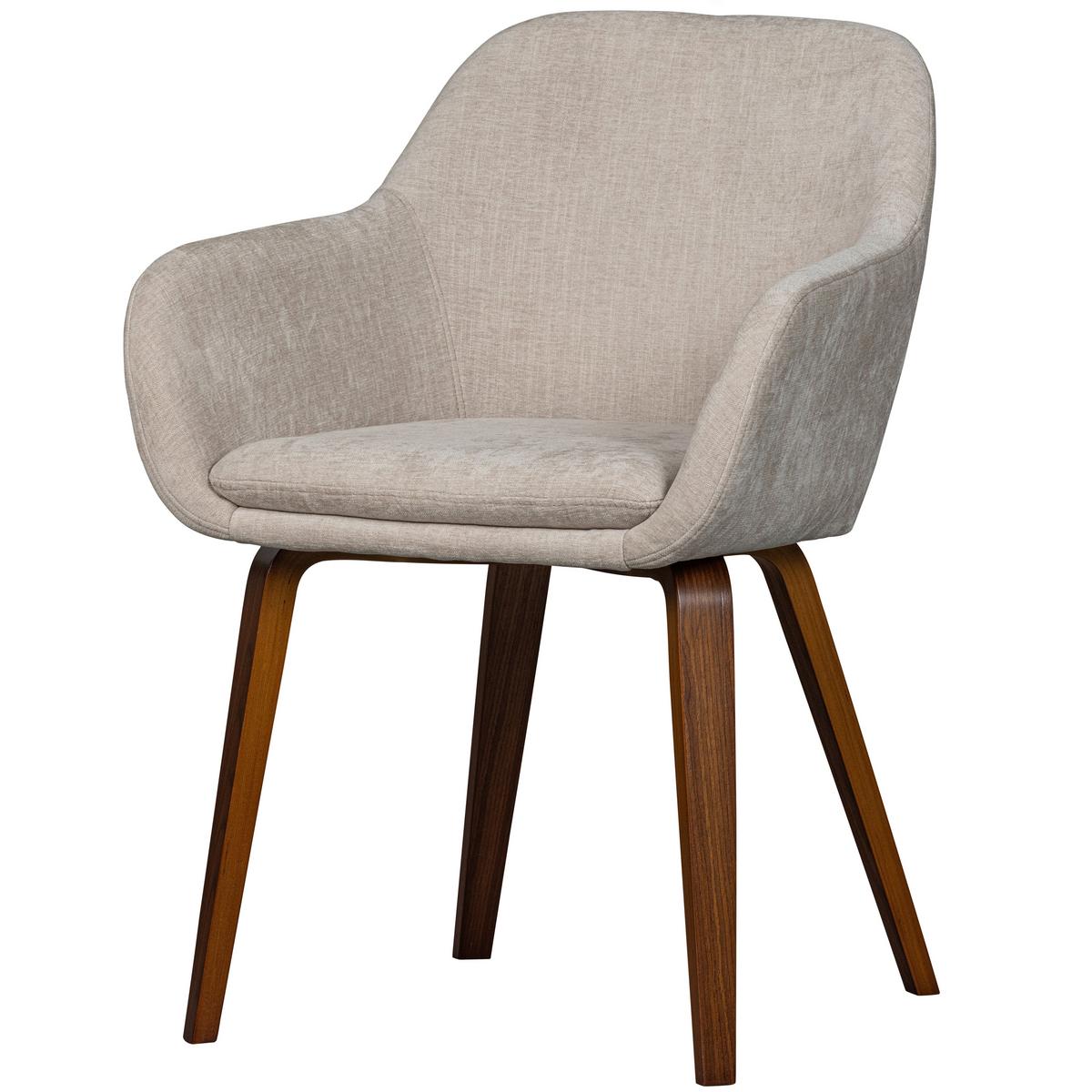 Armlehnstuhl-Set Base Sandfarben B: 58cm - Sandfarben/Braun, MODERN, Textil/Metall (58/80/58cm) - Livetastic