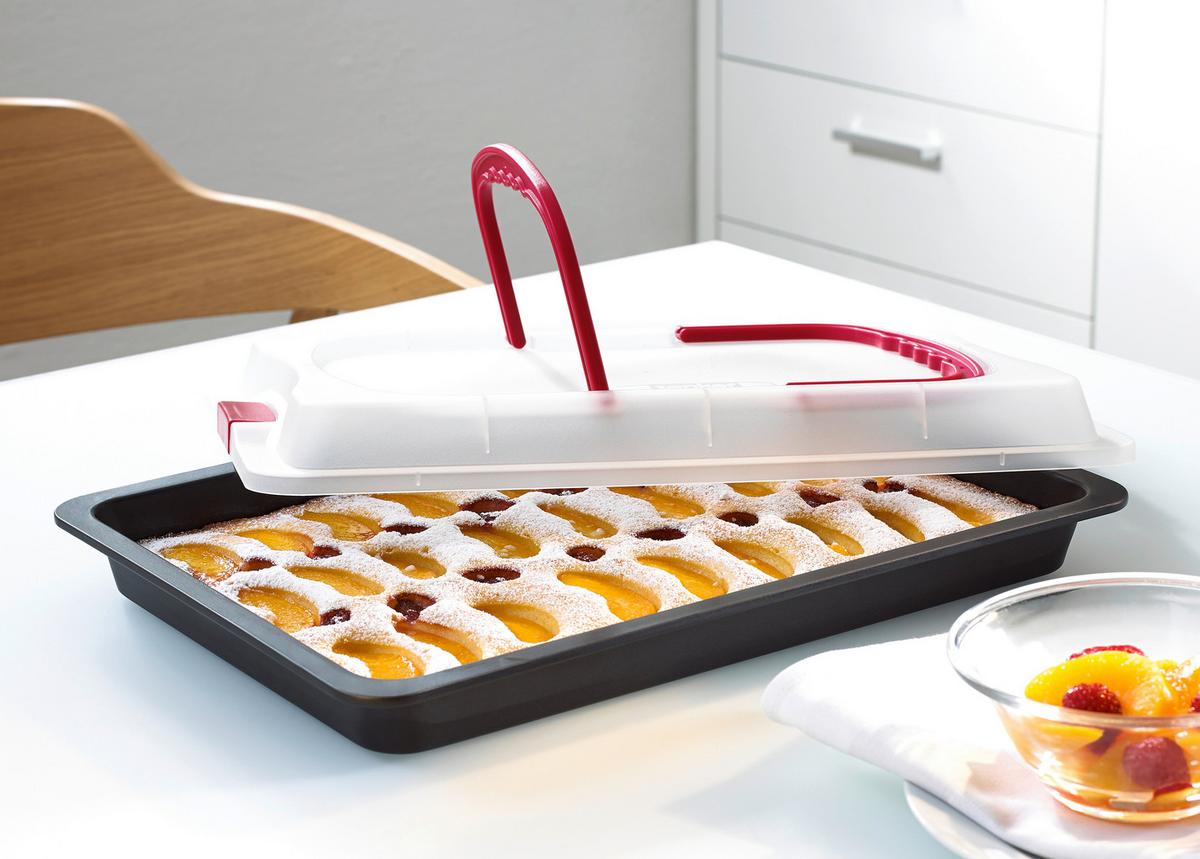 BLACHA DO PIECZENIA 1012 - czerwony/czarny, Basics, tworzywo sztuczne/metal (29/42/4cm) - Dr.Oetker