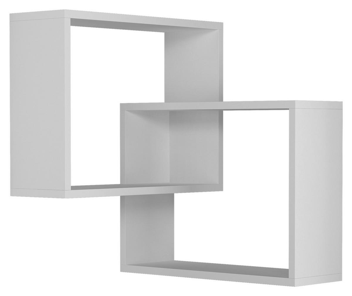 Eckregal RING Weiß ca. 60x68x20 cm - Weiß, Design, Holzwerkstoff (60/68/20cm) - Livetastic