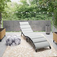 Gartenliege Belinda Grau Aluminium/Outdoorstoff - Dunkelgrau/Grau, MODERN, Kunststoff/Textil (180/54/70cm) - Bessagi Garden