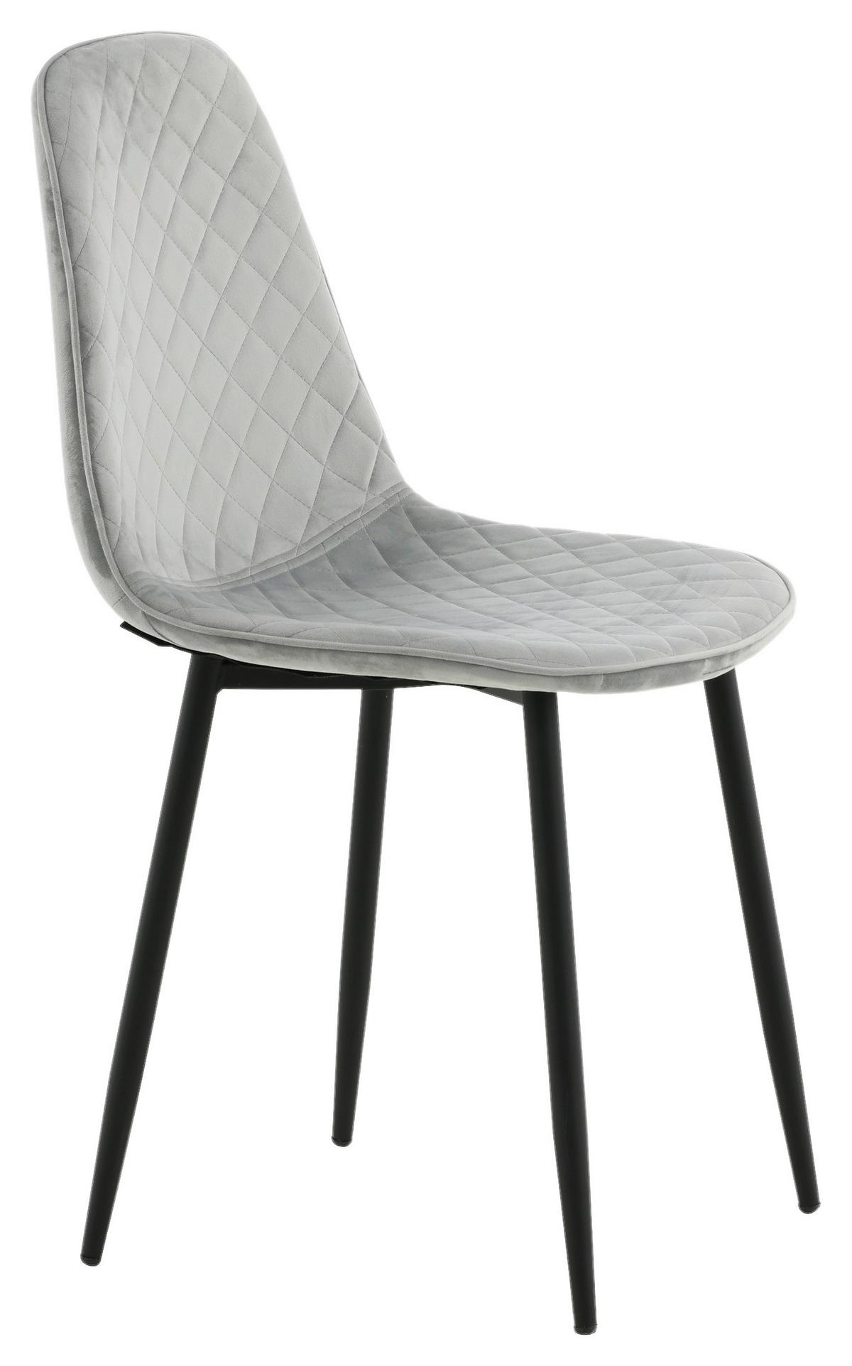 STUHL-SET POLAR - Schwarz/Grau, Design, Textil/Metall (44/86/52cm) - Livetastic