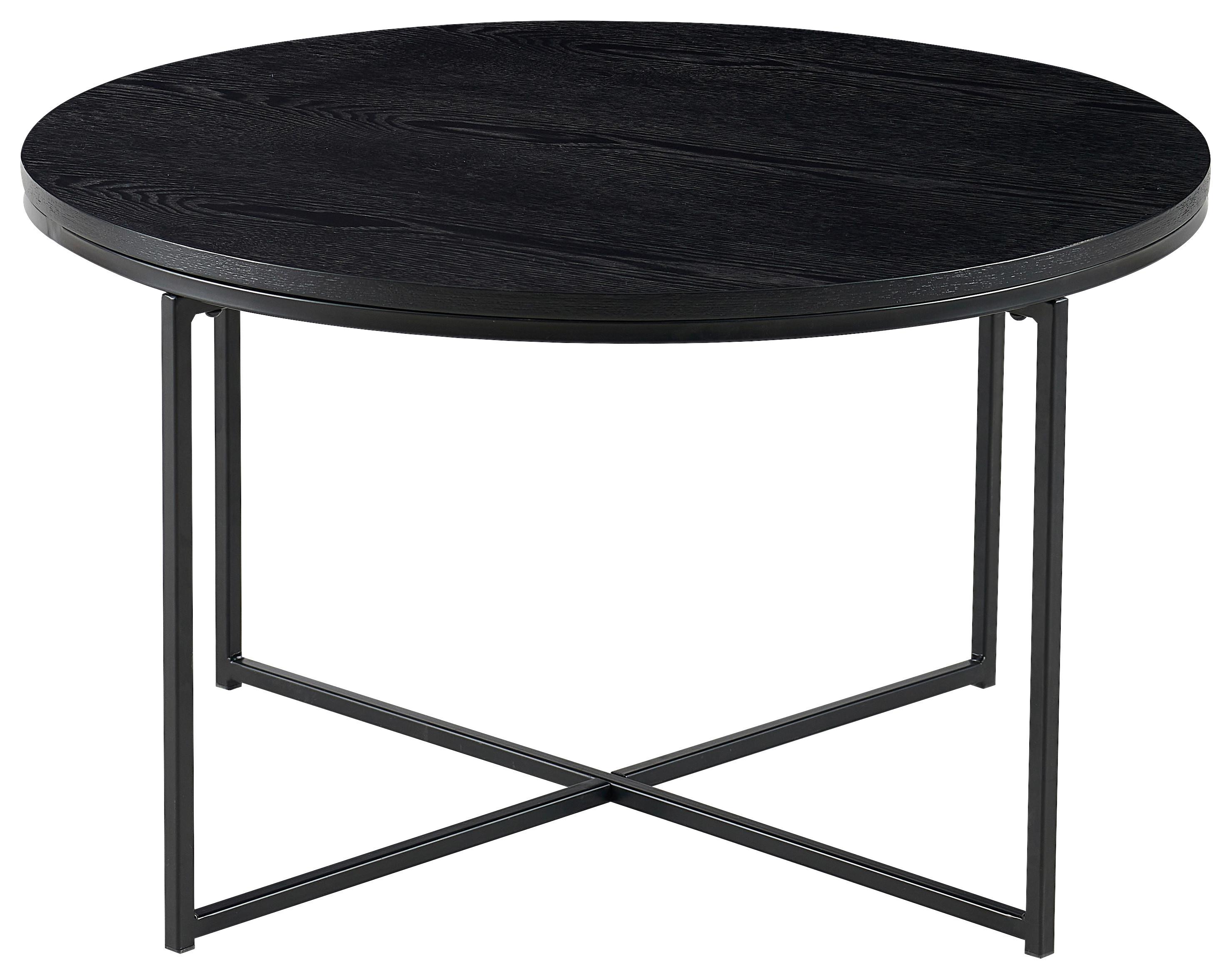 STOLIK KAWOWY TIMMY - czarny, Design, materiał drewnopochodny/metal (80/80/46cm) - Livetastic