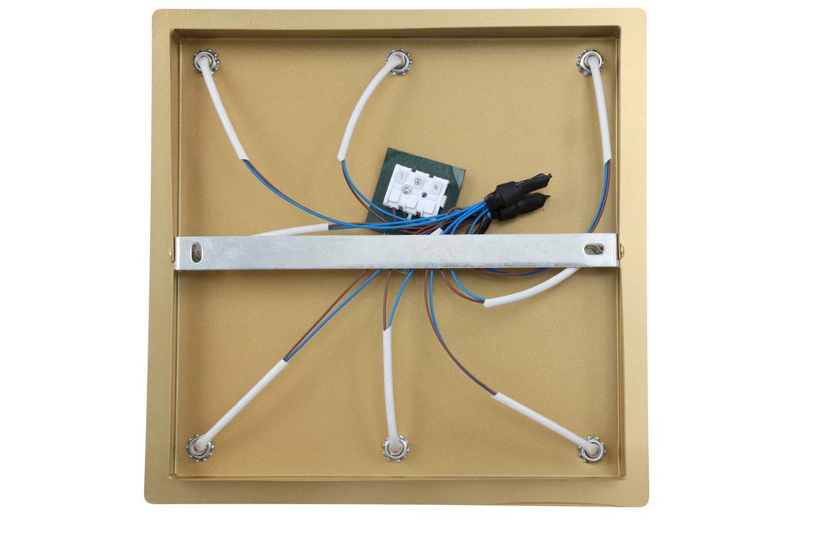 LAMPA WISZĄCA MONA - biały/kolor złoty, Trend, metal/szkło (31/31/55,5cm) - Novel