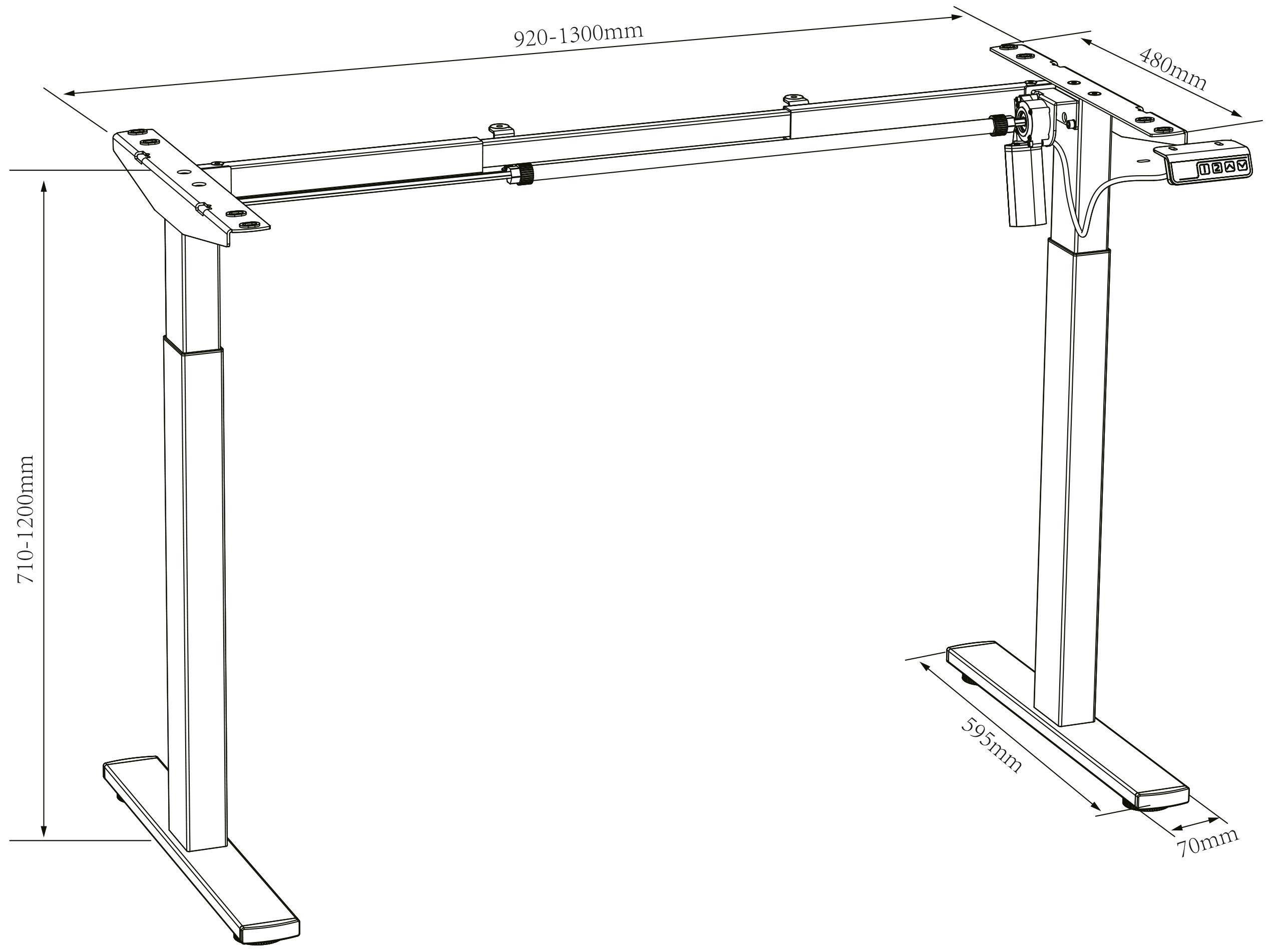 Ogrodje Dvižne Mize E-lona, Črna - črna, Design, kovina (92/48/71cm) - MID.YOU