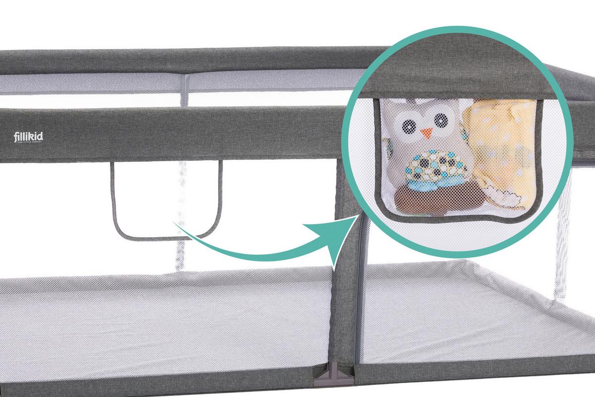 KOJEC NA KÓŁKACH 4050-17 RIO XL EXTRA GROSS - szary, Basics, tworzywo sztuczne/metal (180/120/68cm) - Fillikid