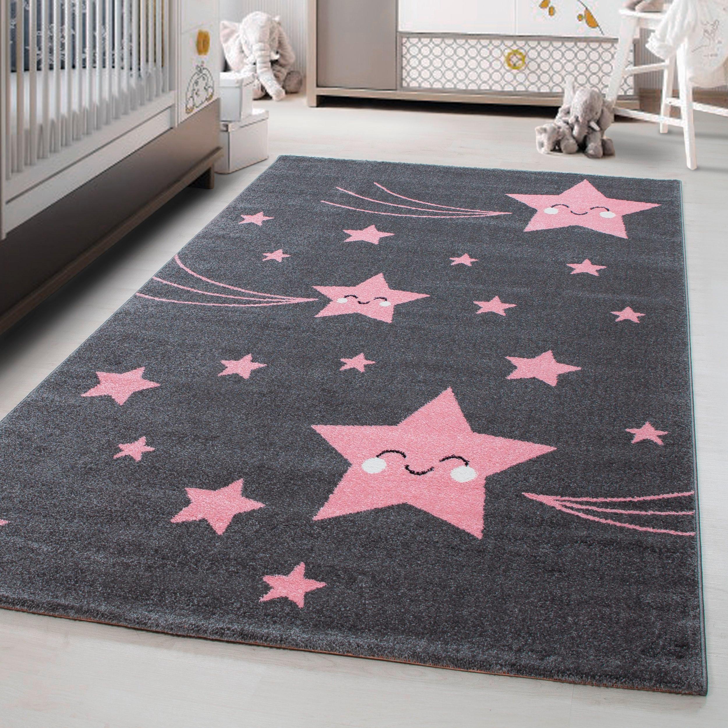 Dječji Tepih Kids 160/230cm - pink/siva, Trend, tekstil (160/230cm) - Ben'n'jen