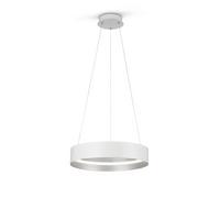 LAMPA WISZĄCA LED MR34461131 LOOP - kolor srebrny/biały, Design, metal (50/150cm) - Musterring