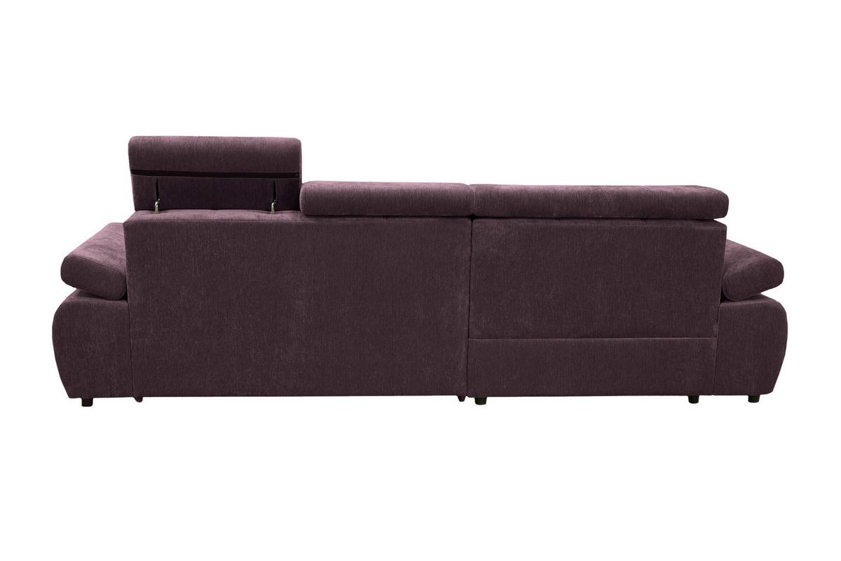 Kutna Garnitura Vegas - boje kupine/crna, Design, drvo/tekstil (173/294cm) - Modern Living