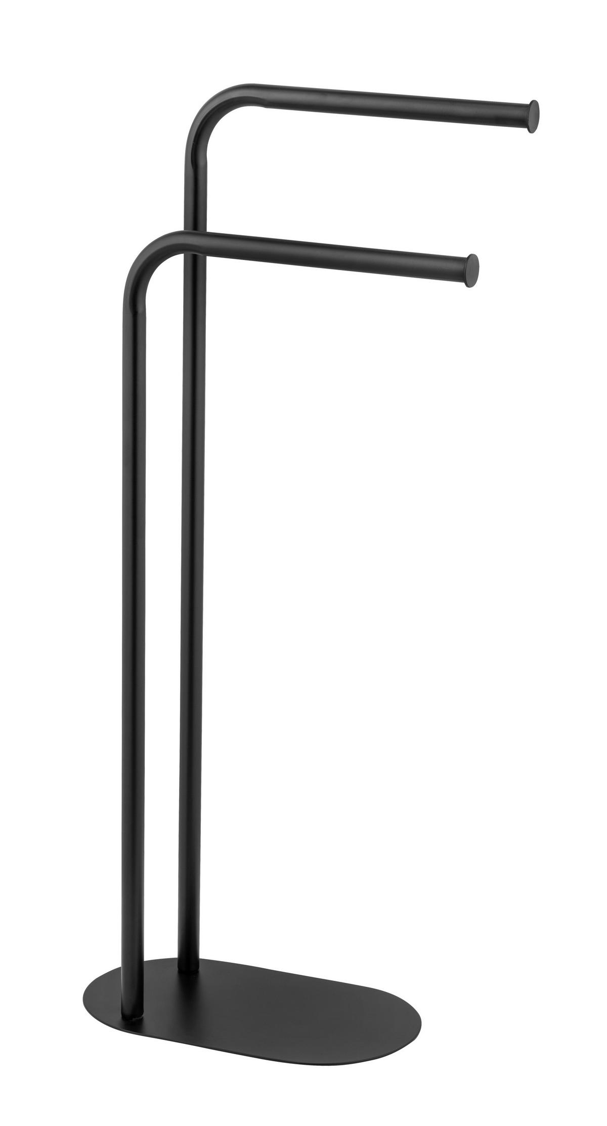 Suport pentru prosop Levante - negru, Modern, metal (30/79/17cm) - Wenko