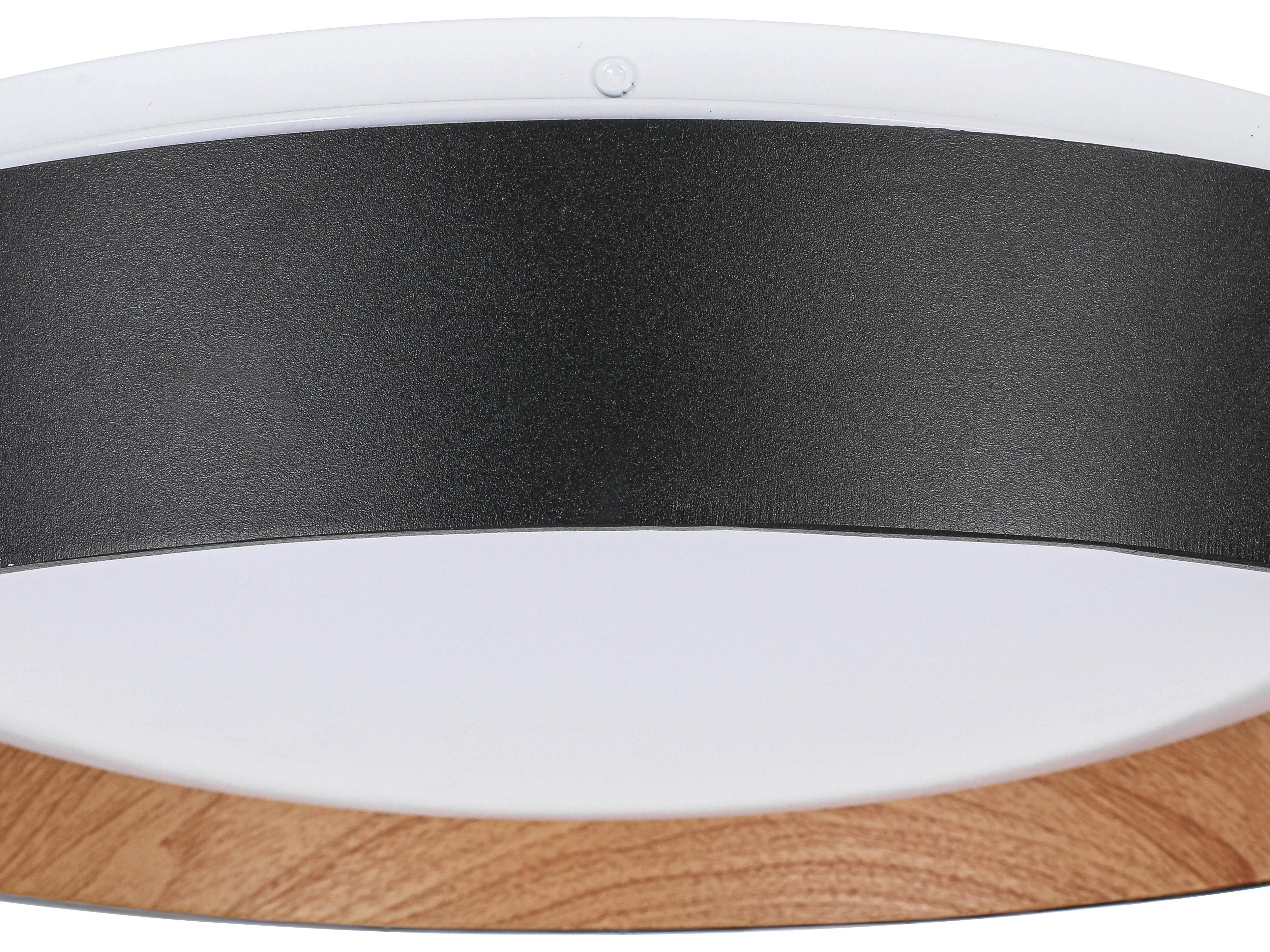 LED-TAKLAMPA LIA - vit, Klassisk, metall/trä (39/39/7cm) - Mömax