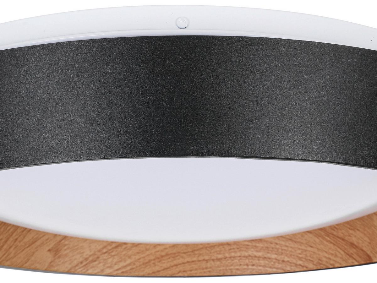 Plafonieră cu LED Lia - alb, Konventionell, plastic/lemn (39/7cm) - Mömax