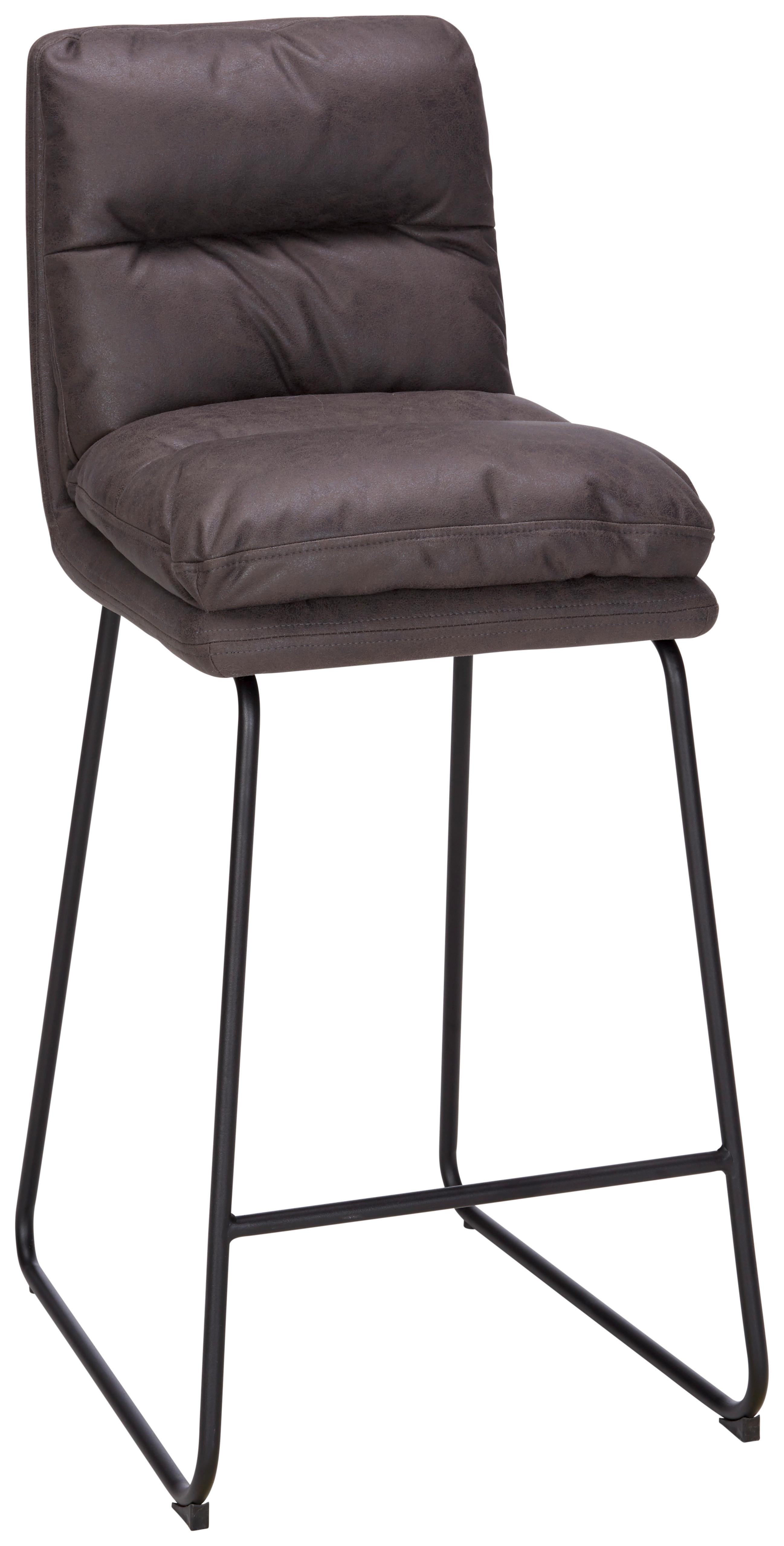 Barski Stol Elements, Siva - siva/črna, Moderno, kovina/tekstil (44/103/59cm) - Mömax