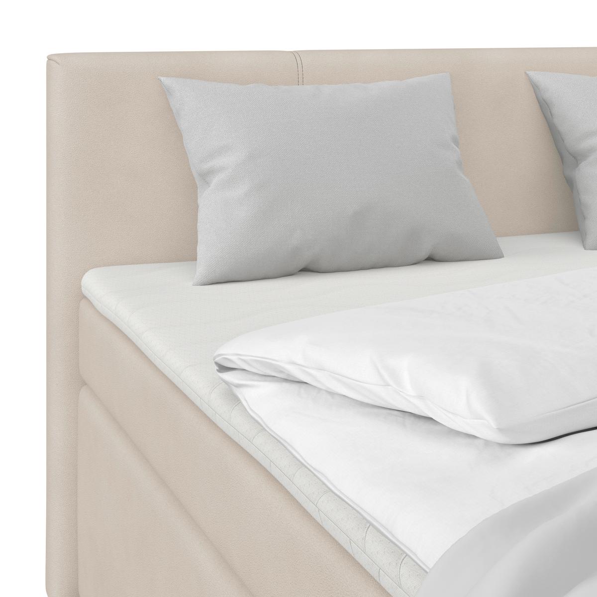 Boxspring Krevet Mira - boje sedefa/srebrne boje, Konvencionalno, drvo/metal (160/200cm) - Best Price