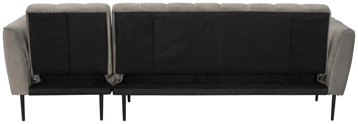 NAROŻNIK TIMMY - czarny/szary, Modern, metal/tkanina (253/87/169cm) - P & B
