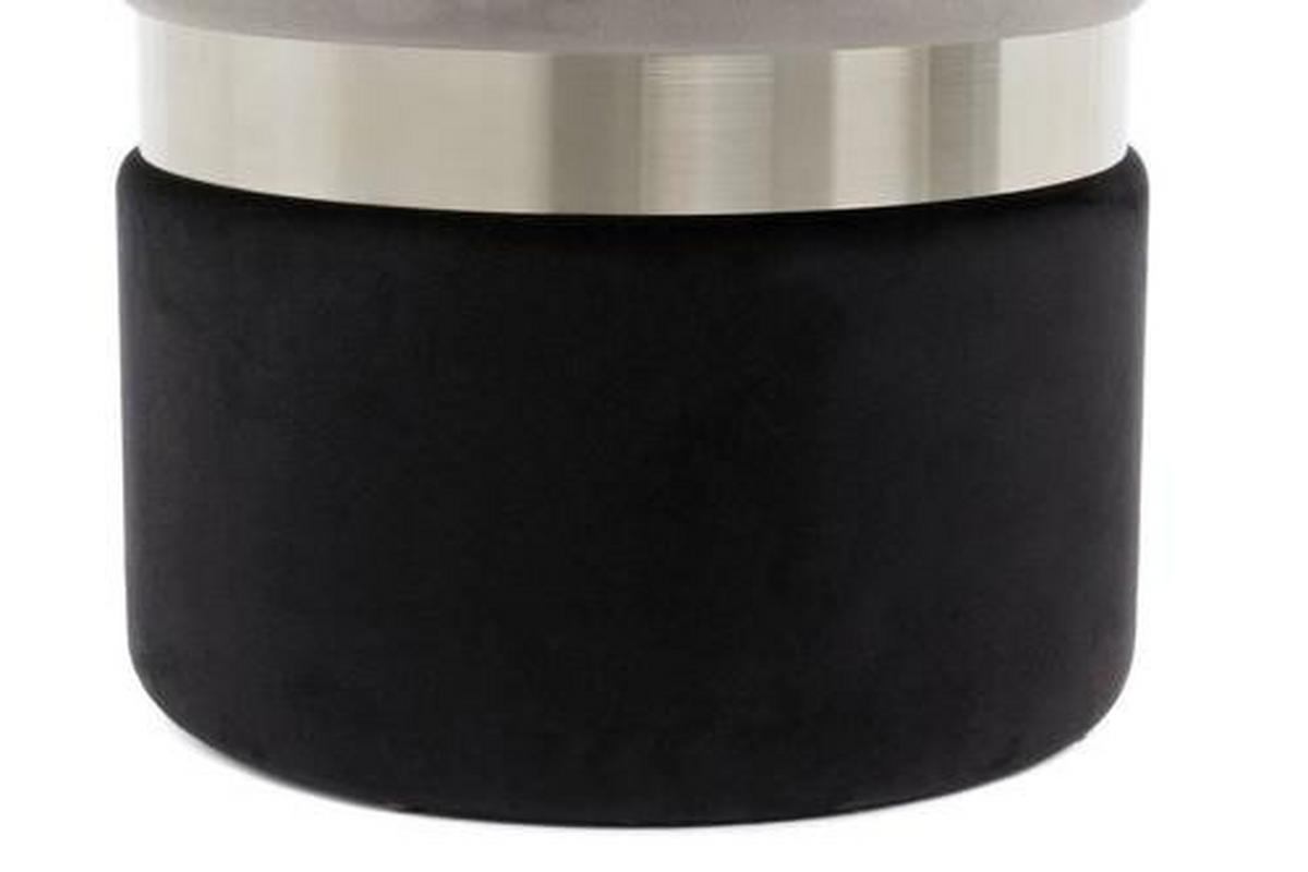 HOCKERSET 9TY9J - Schwarz/Grau, Basics, Kunststoff/Textil - Kayoom