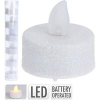 LED-es Teamécses White 6db/csomag - fehér, műanyag (3,8/4cm)