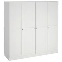 SZAFA UCHYLNA BILLUND - kolor srebrny/biały, Modern, materiał drewnopochodny/metal (195,5/200/61,7cm) - MID.YOU