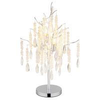 Stolna Svjetiljka Kinga - srebrne boje/prozirno, Konvencionalno, staklo/metal (41/67cm) - Globo