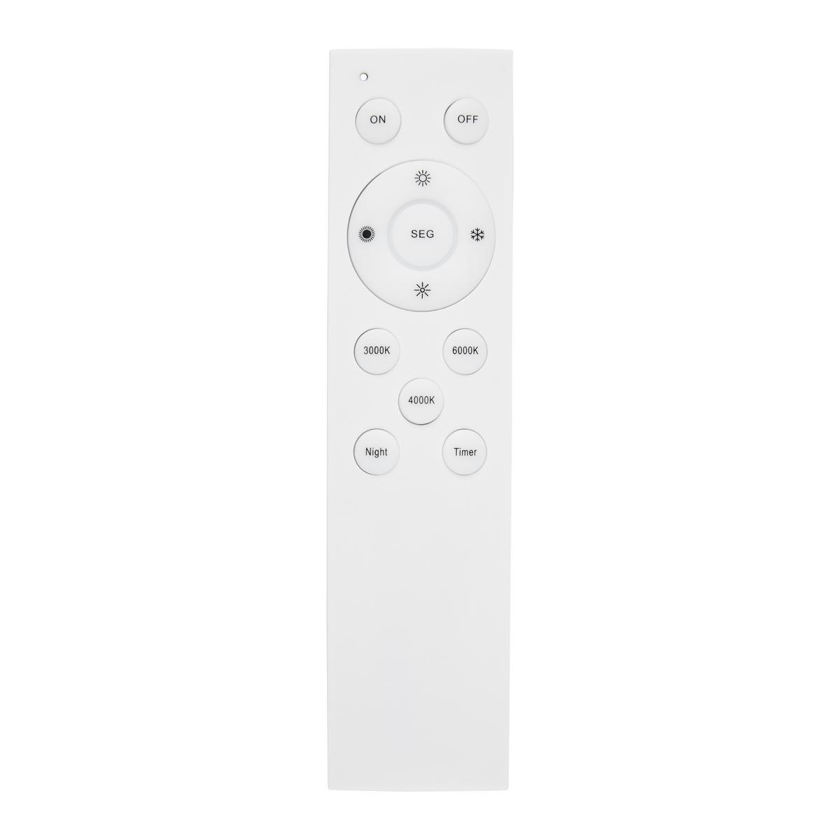 Plafonnier LED Cornelius max. 40 Watt - blanc, Modern, matière synthétique (120/30/7,5cm) - Premium Living