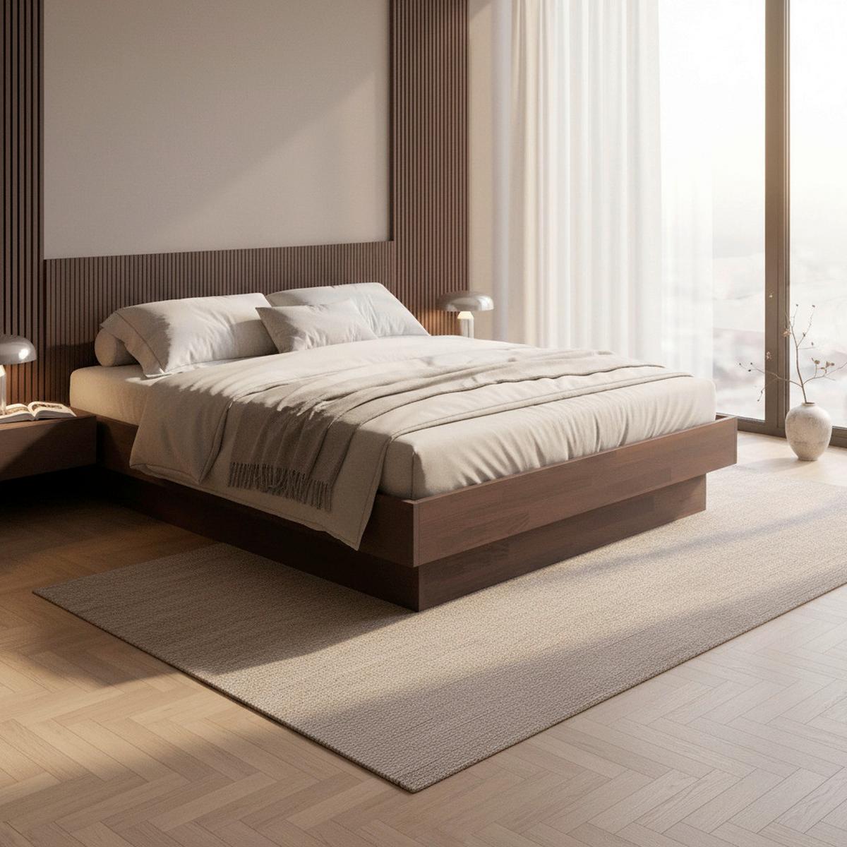 PAT DUNA - maro închis, Modern, lemn (180/200cm) - Bessagi Home