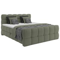 Boxspring Krevet Brisbane - zelena/crna, Trend, drvni materijal/drvo (180/200cm) - Premium Living