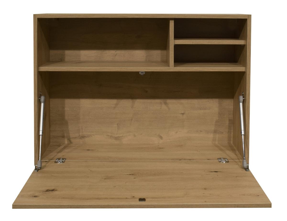 Raft pentru masa de birou Mister Office - culoare lemn stejar, Modern, material pe bază de lemn (80/58/25cm) - Modern Living
