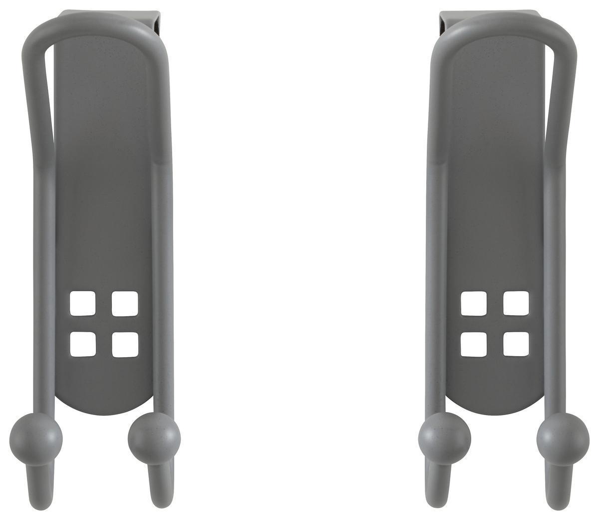 Türhaken Wenko in Silberfarben, 2er Set - Silberfarben, Metall (3,2/9,5/6cm) - Mömax