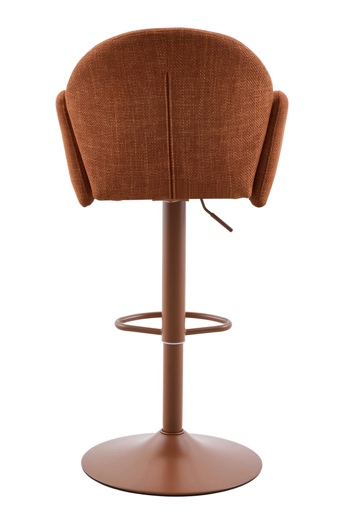 BARHOCKER-SET HOLLY H 2ER-SET - Rotbraun, MODERN, Textil/Metall (53/96-117/57cm) - MID.YOU