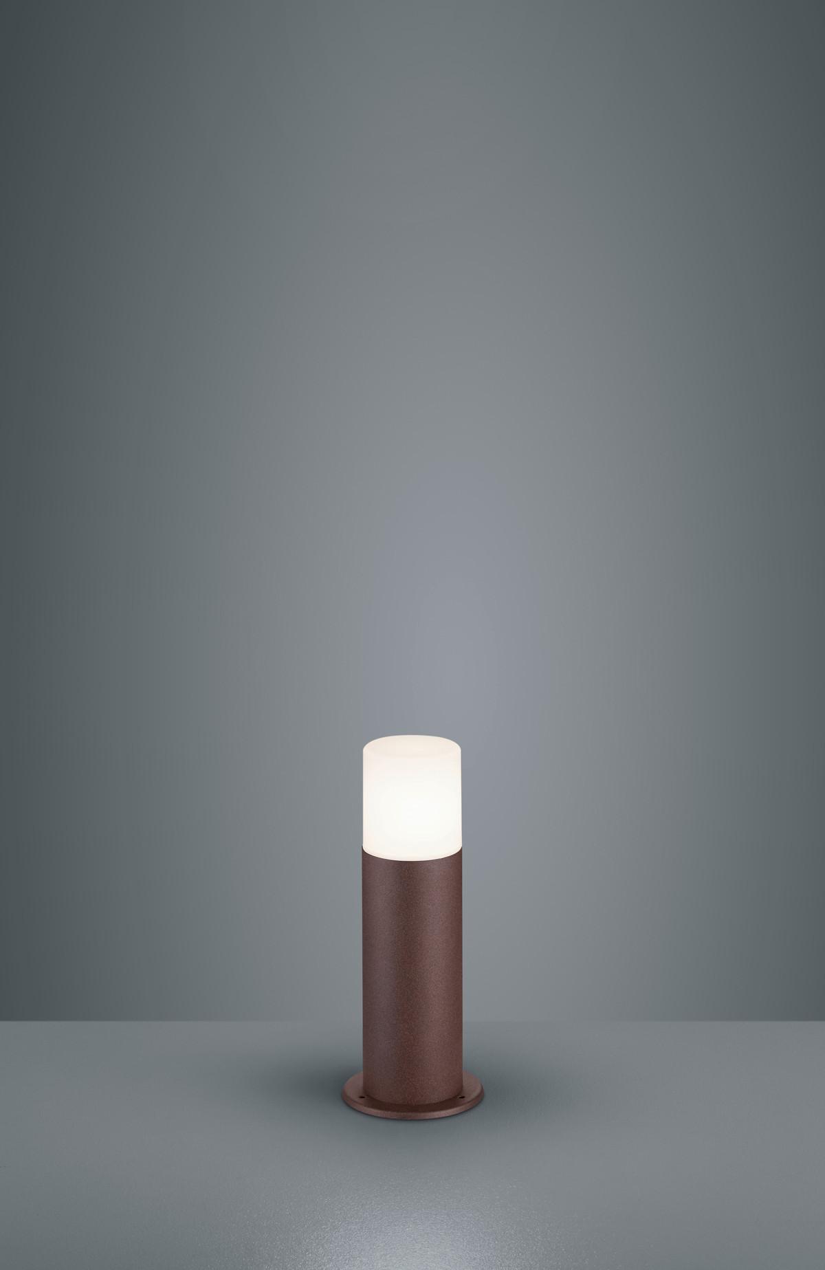 Wegleuchte Hoosic in Weiß/Rostfarben max. 28 Watt - Rostfarben/Weiß, Design, Kunststoff/Metall (12/30cm) - Trio Leuchten