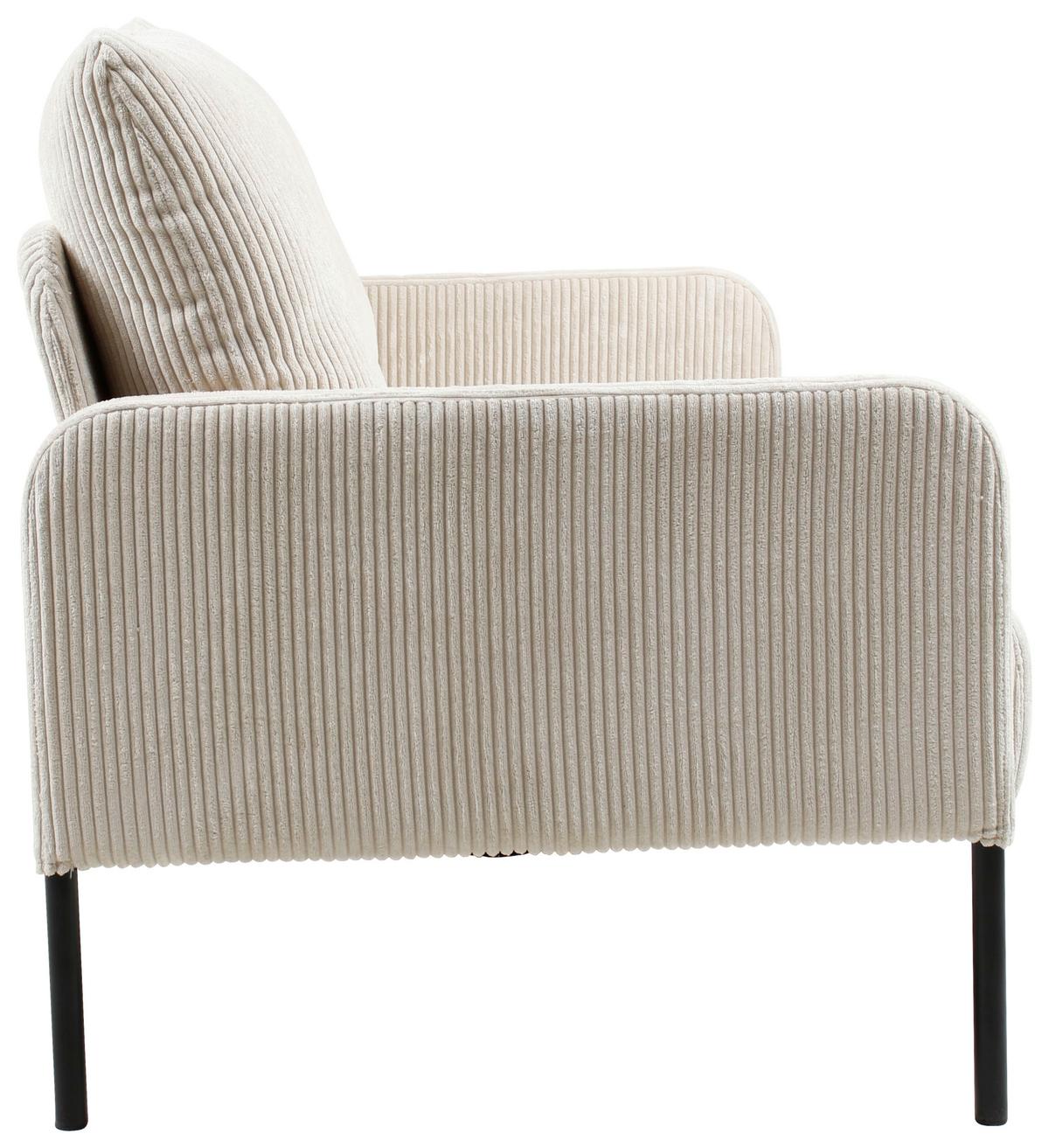 Zofa Cord - črna/bež, Moderno, kovina/tekstil (120/82/79cm) - Mömax