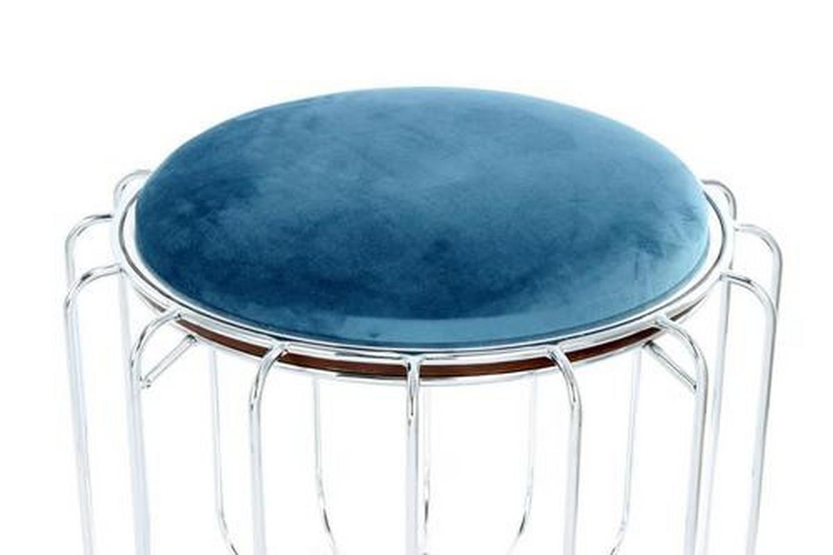 BEISTELLTISCH JXYCP - Silberfarben/Petrol, Basics, Glas/Holzwerkstoff (50/50/45cm) - Kayoom