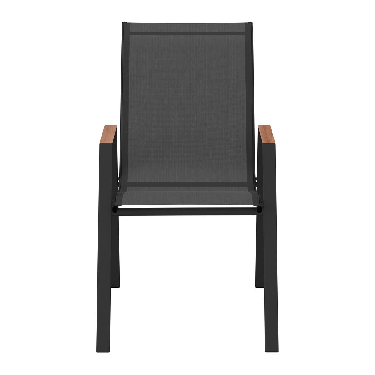 Vrtni Set Latina, Črna, 7-Delno - črna, Moderno, kovina/steklo (54,5/150/91/72/74/85cm) - Modern Living