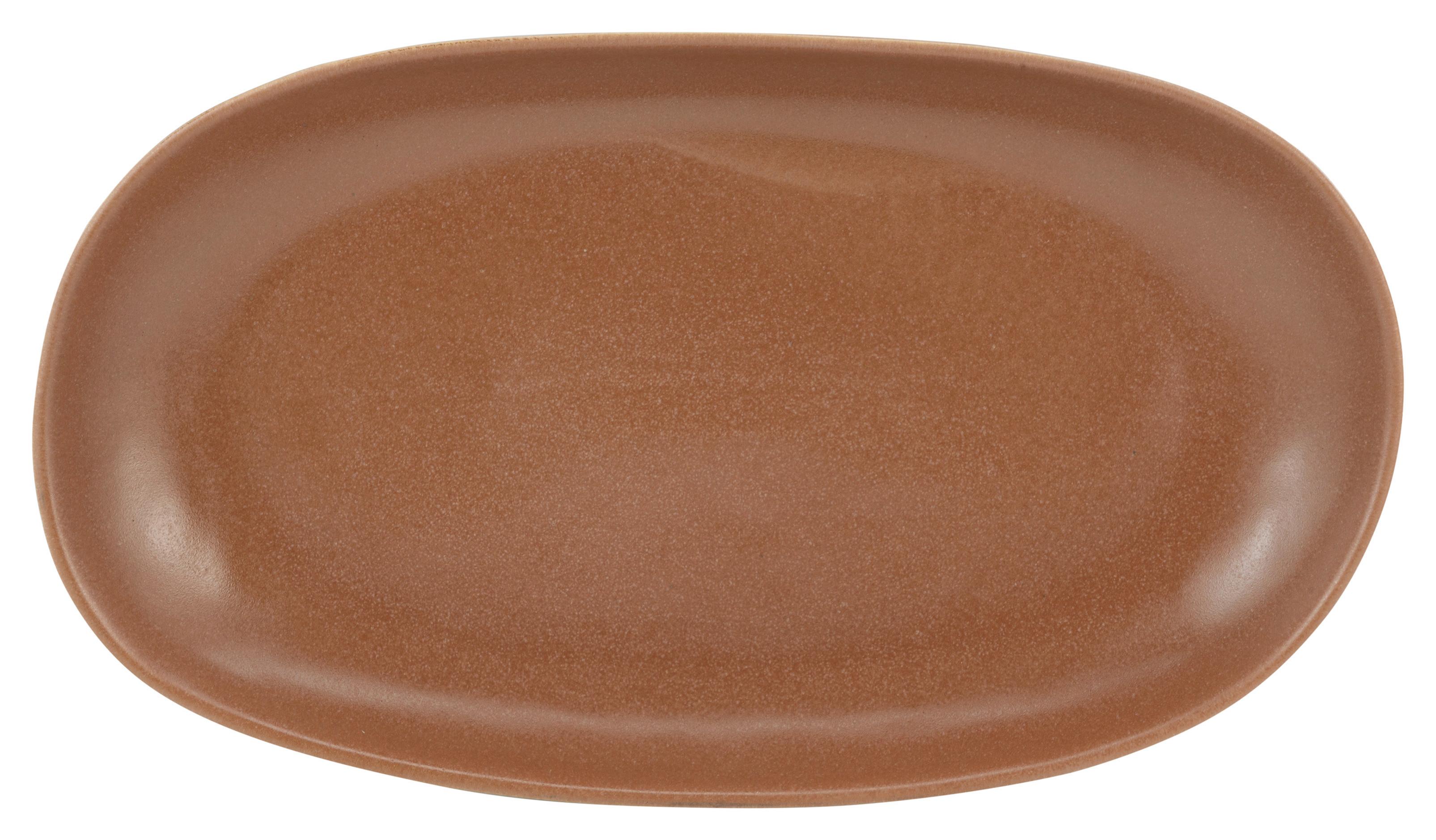 Platzteller Sahara aus Steinzeug - Terra cotta, LIFESTYLE, Keramik (29,5/18/3,5cm) - Zandiara