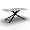 MATBORD LIVAN - vit/svart, Modern, metall/sten (180/90/76cm) - Bessagi Home