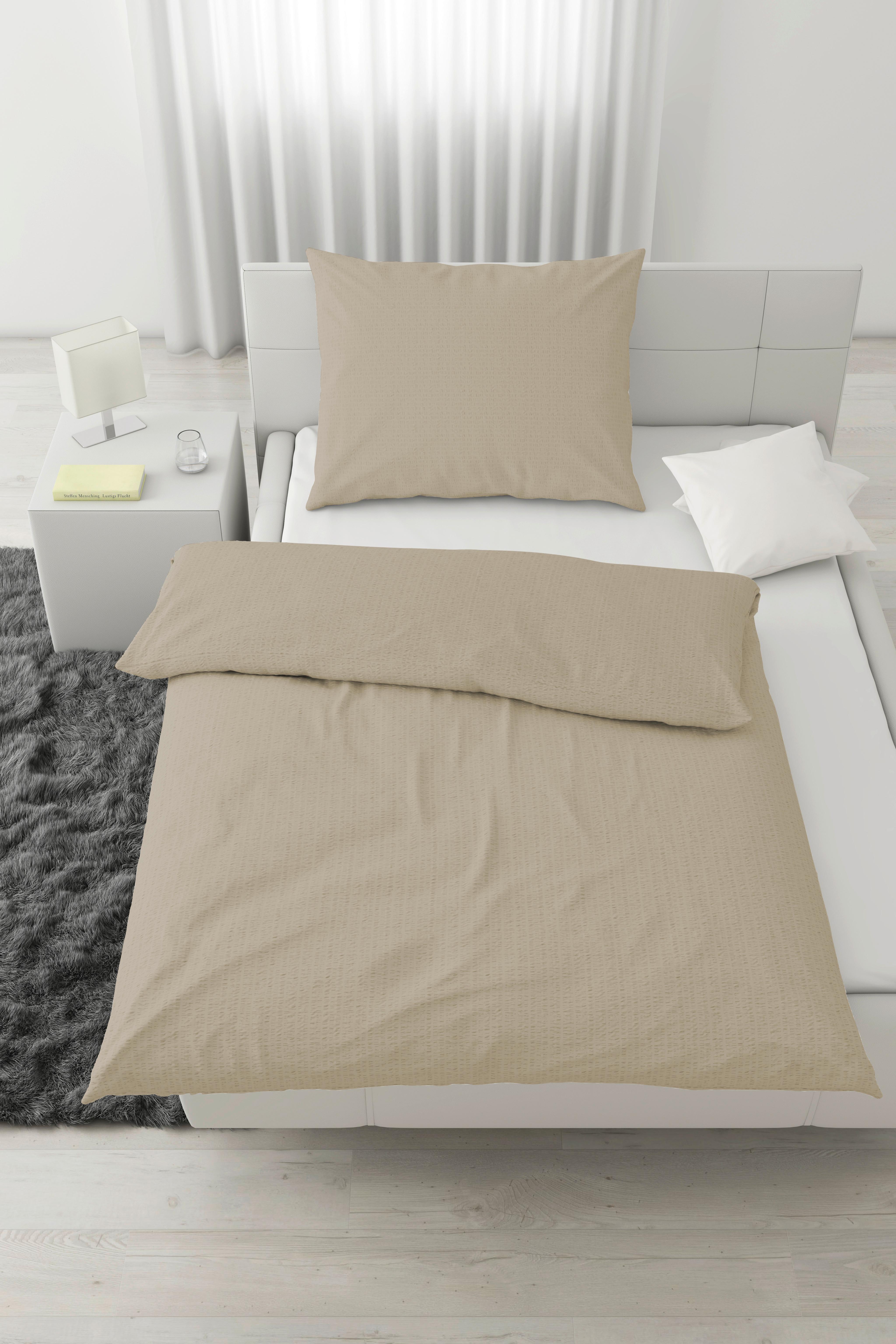 Ágyneműhuzat-garnitúra Gisi - bézs, Konventionell, textil (140/200cm) - Modern Living