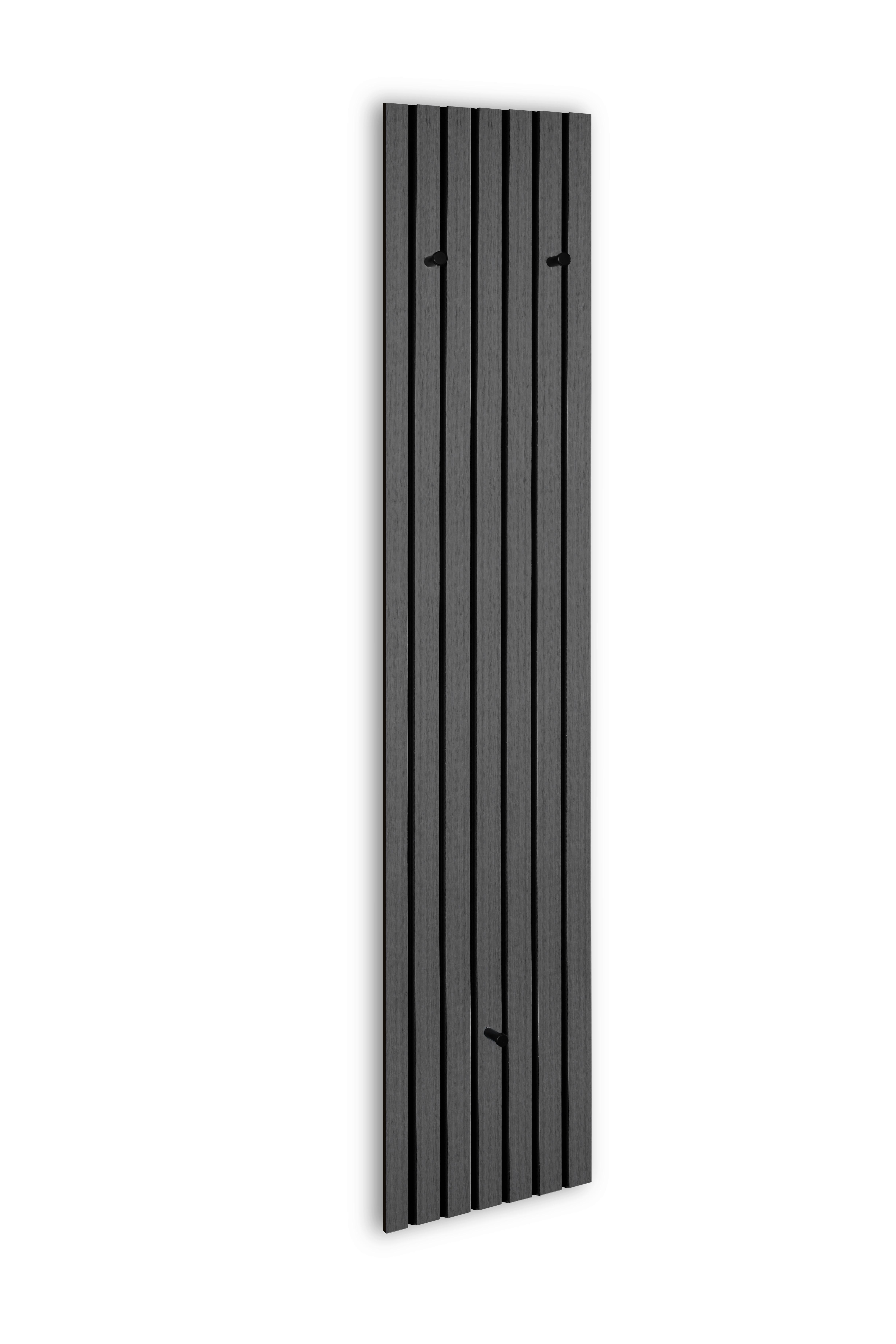 PANEL DO PRZEDPOKOJU GABI - czarny/szary, Modern, materiał drewnopochodny/tkanina (25/160/7cm) - Xora