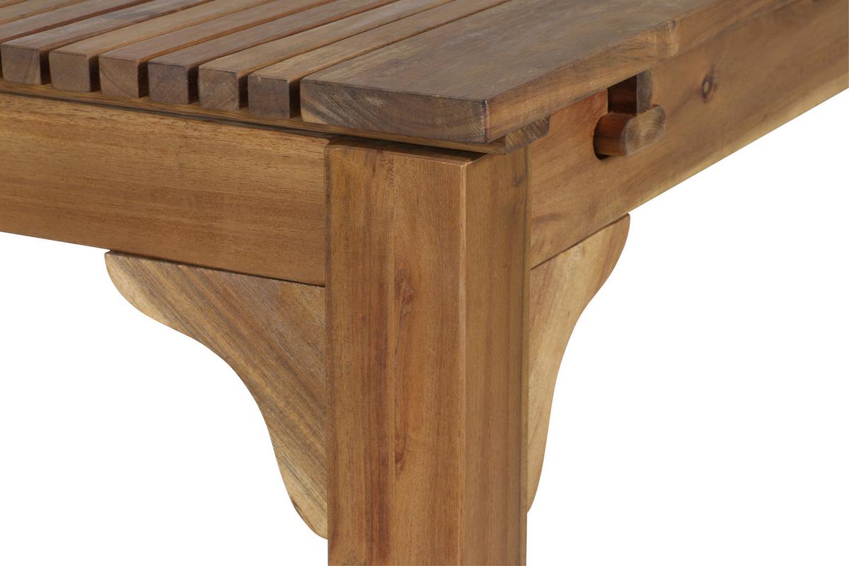 Gartentisch ausziehbar Echtholz L: 150-200 cm - Akaziefarben, KONVENTIONELL, Holz (150/100/74cm) - Siena Garden