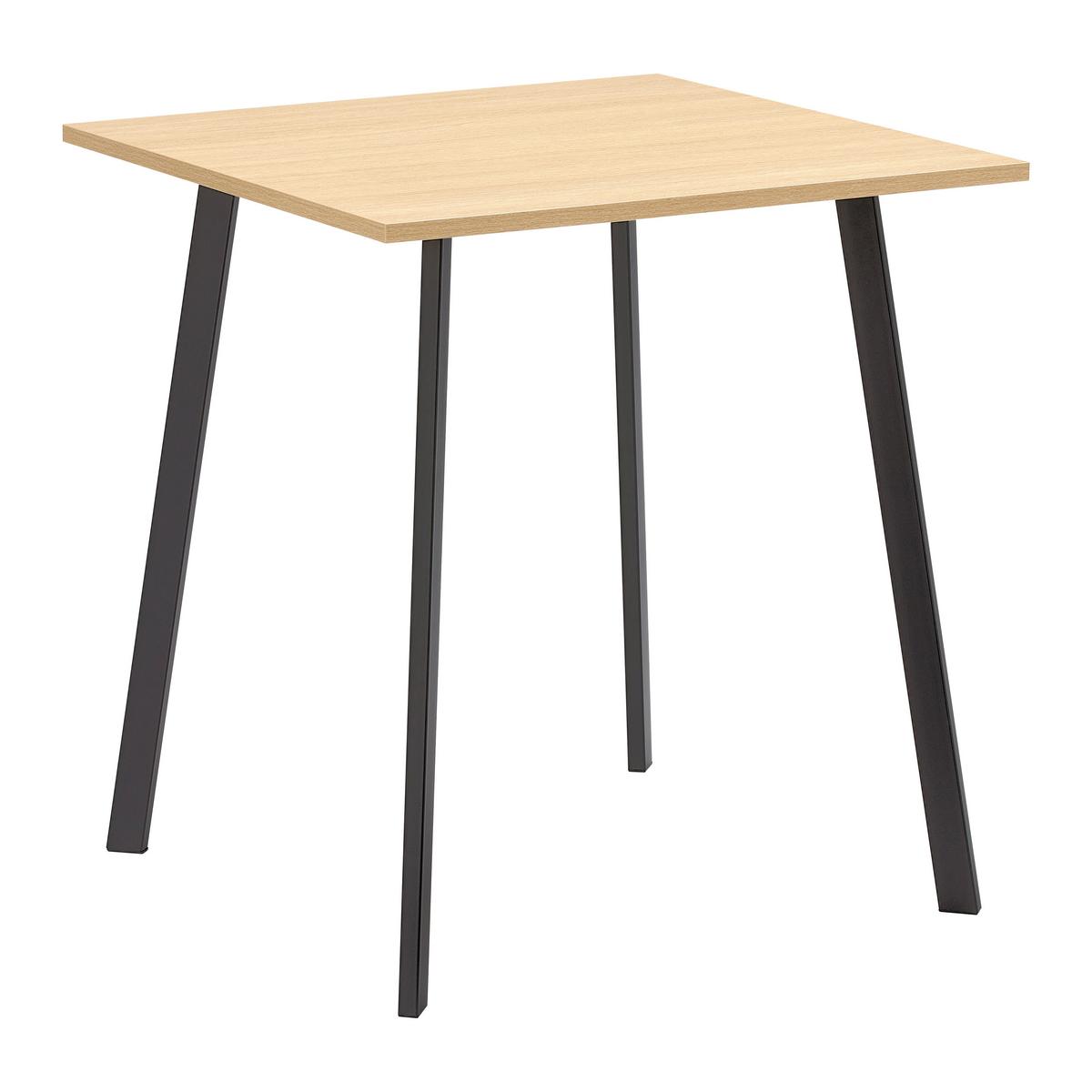 Étkezőasztal Emil - tölgyfa színű/fekete, Konventionell, faalapú anyag/fém (70/75/70cm) - Based