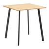 MATBORD EMIL -BASED- - svart/ekfärgad, Klassisk, metall/trämaterial (70/75/70cm) - Based
