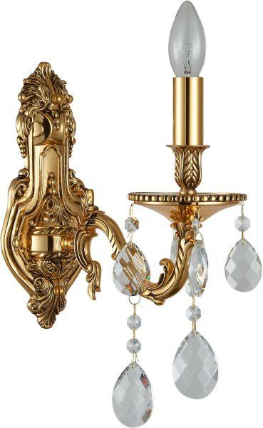 KINKIET KRYSZTAŁOWY KADE 1 - kolor złoty, Lifestyle, metal (27/42cm) - Glandor