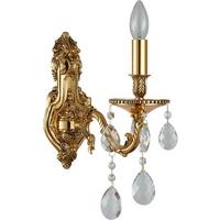 KINKIET KRYSZTAŁOWY KADE 1 - kolor złoty, Lifestyle, metal (27/42cm) - Glandor