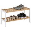 SKOHYLLA ANNA 2 -SB- - vit/naturfärgad, Modern, trämaterial/trä (70/36/30cm) - Mömax